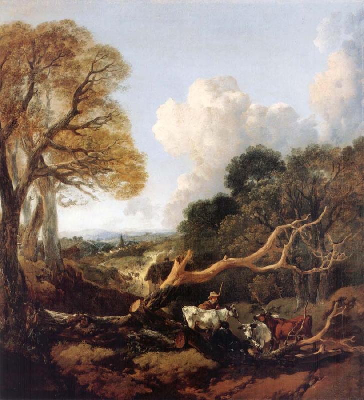 Thomas Gainsborough The Fallen Tree oil painting image
